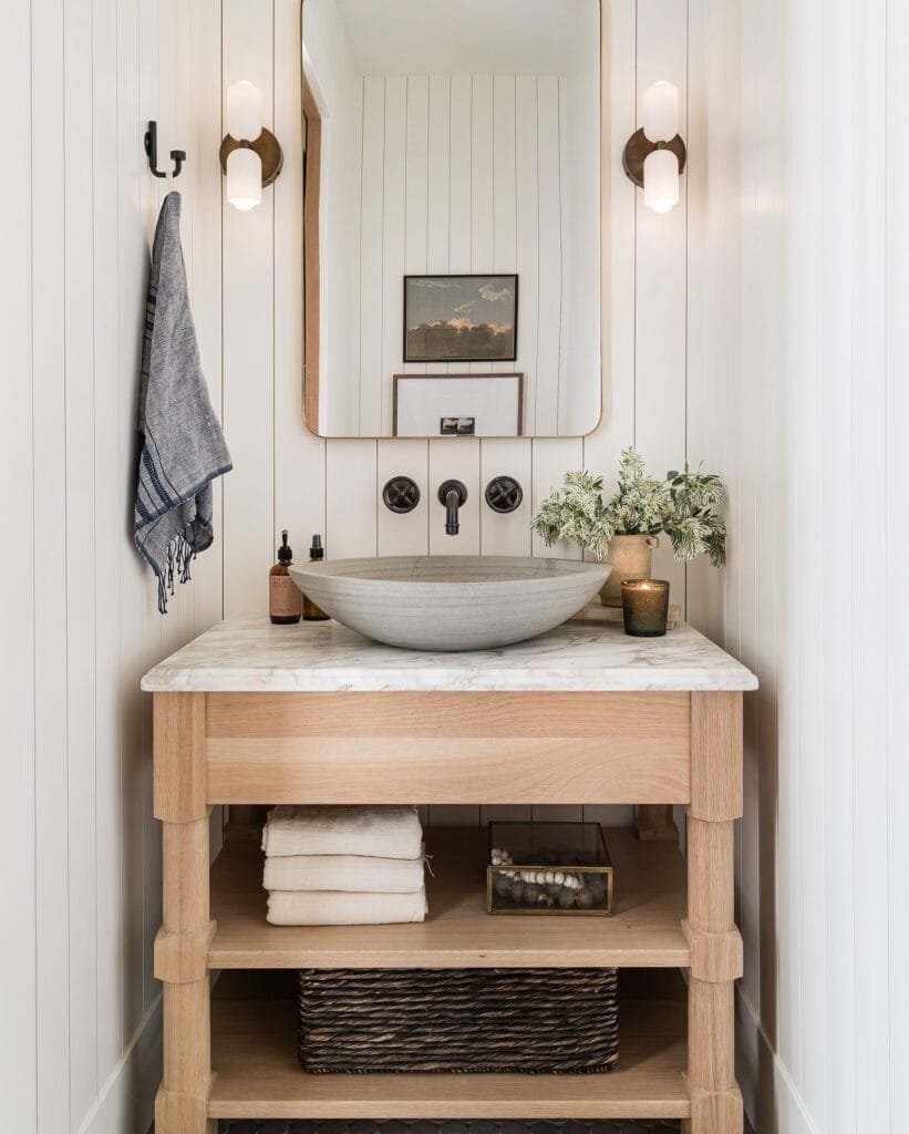 Coastal-Inspired Undersink Serenity