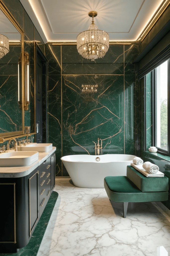 Luxe Drama with Emerald Marble