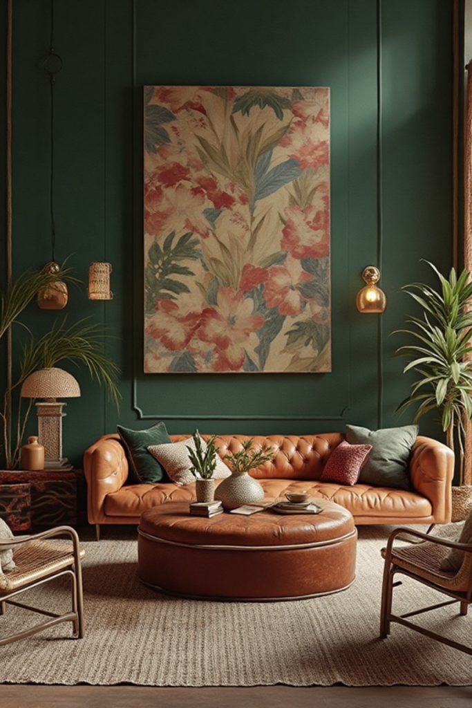 Tropical Art Deco Living Space