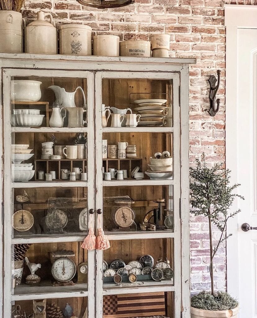 Naturally Curated Cabinet Display