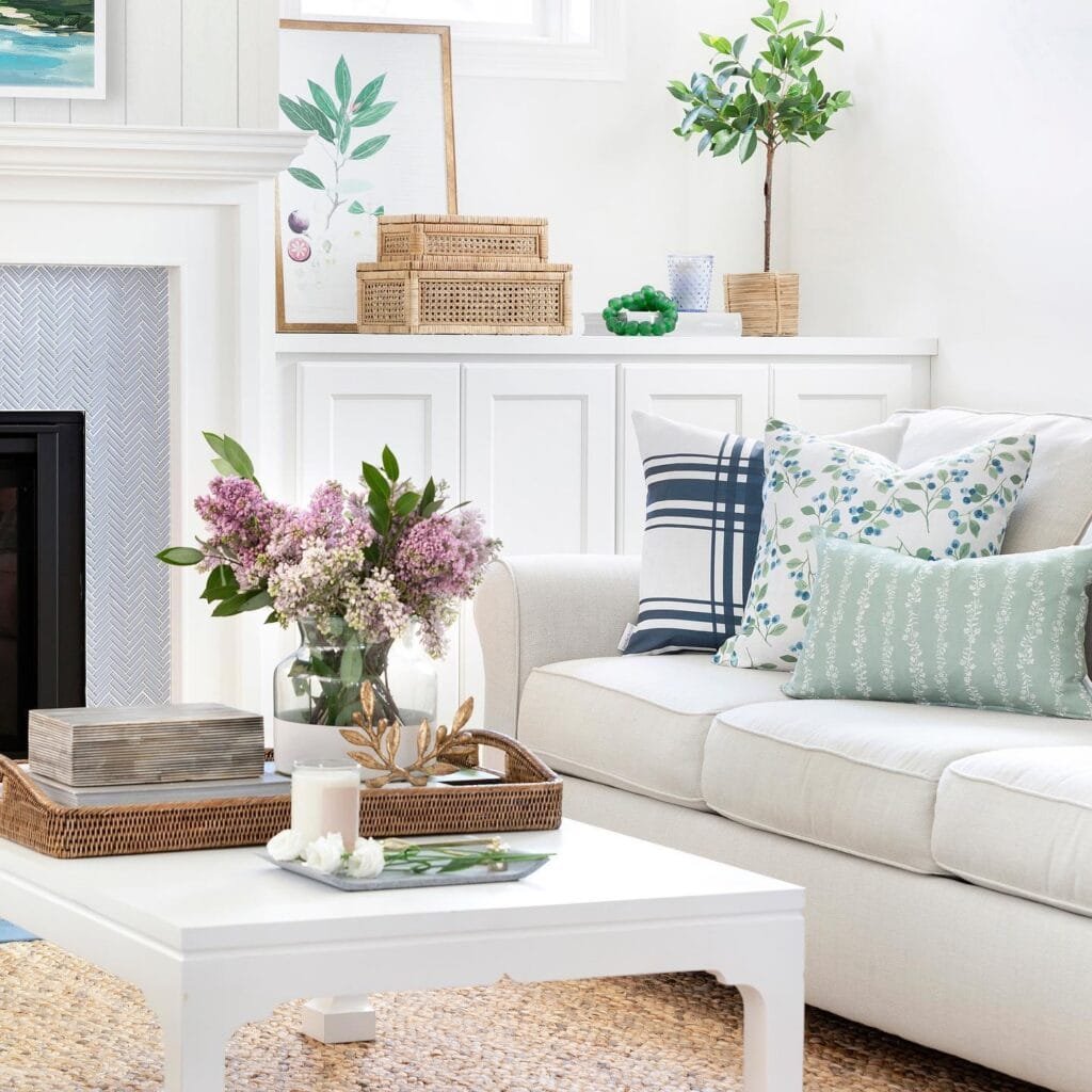 Coastal Fresh White with Sea Glass Accents