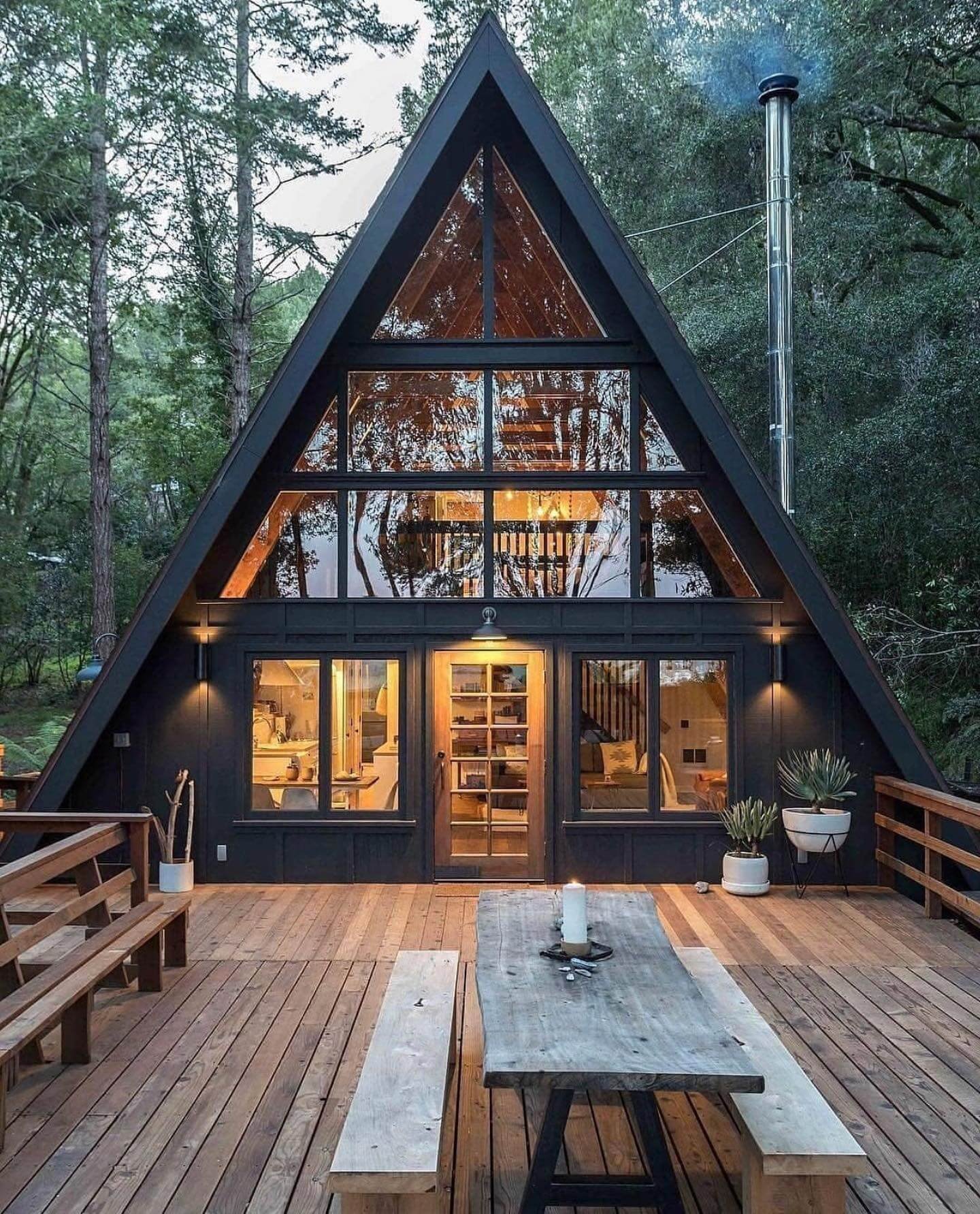 Bold A-frame Cabin Design