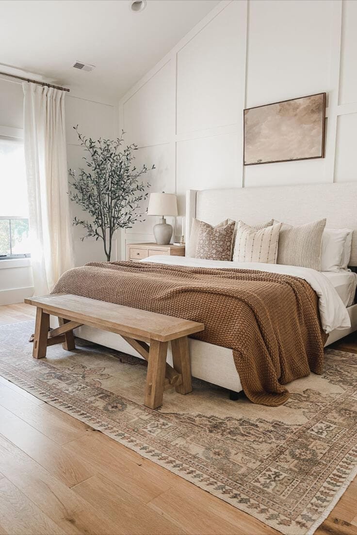 Creating a Serene Retreat with Earthy Tones and Textures