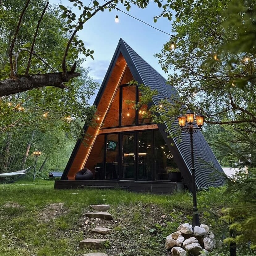 Inviting A-frame Cabin Design