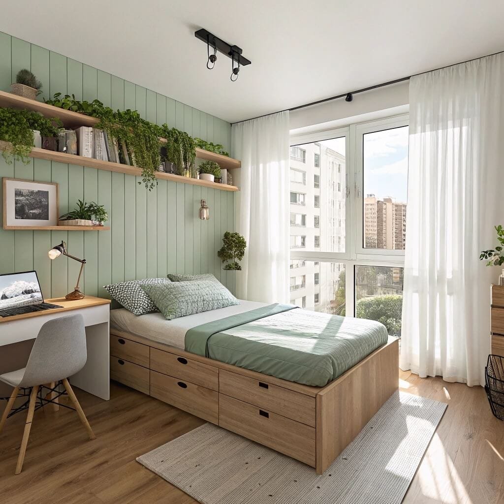 Light and Color Transform a Room into a Tranquil Retreat