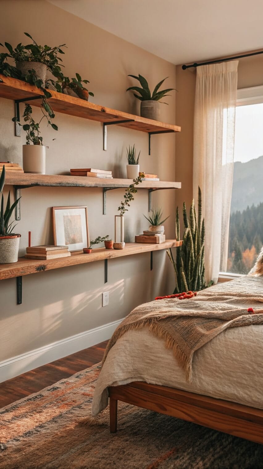 Maximize Vertical Space with Open Shelving and Plants