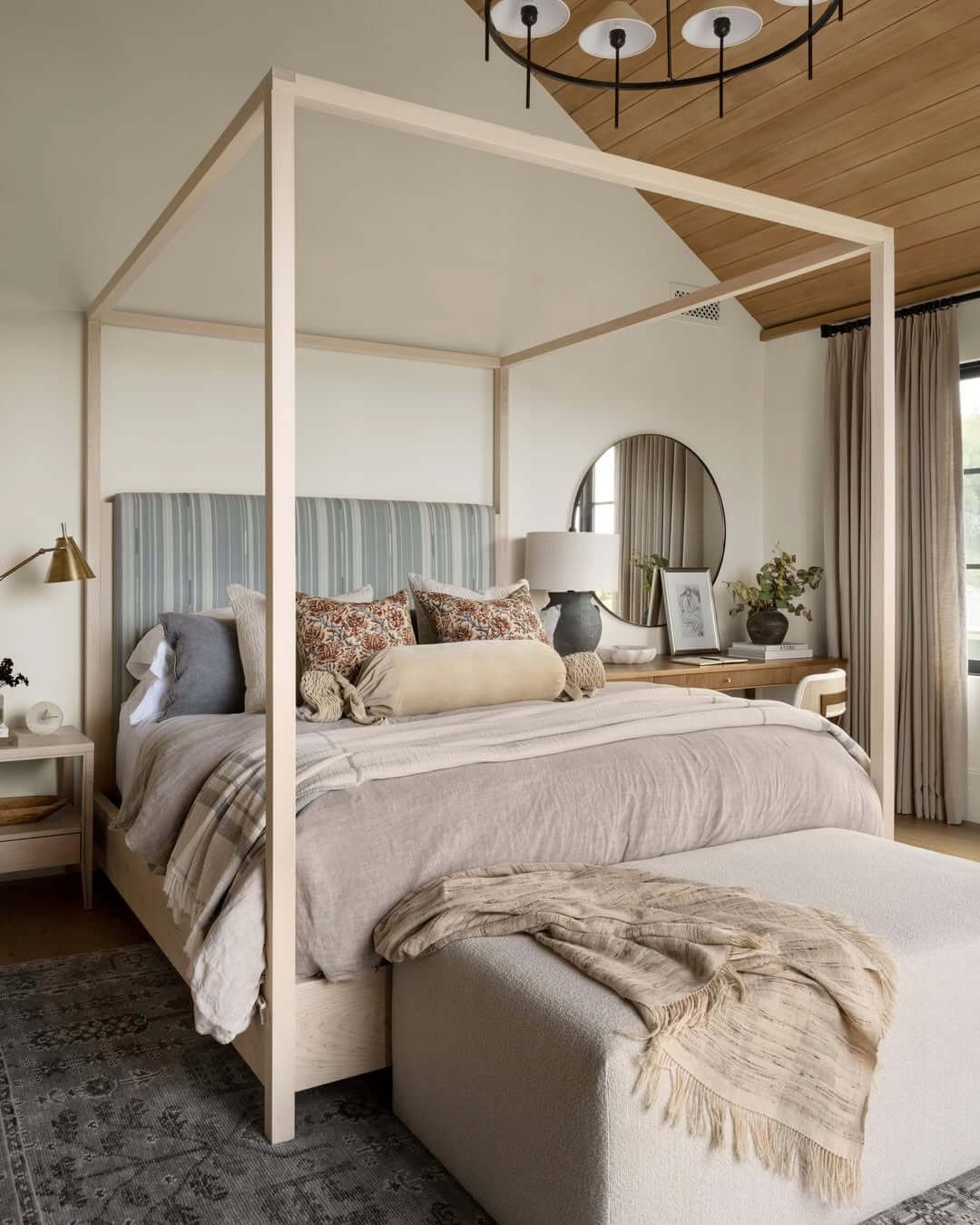 Modern elegance meets cozy comfort in a bedroom retreat
