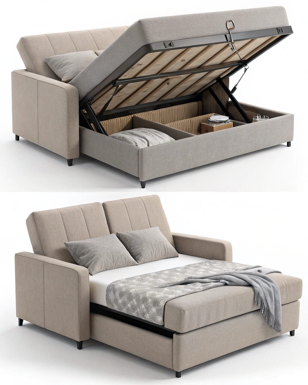 Multifunctional sofa bed enhances small space living