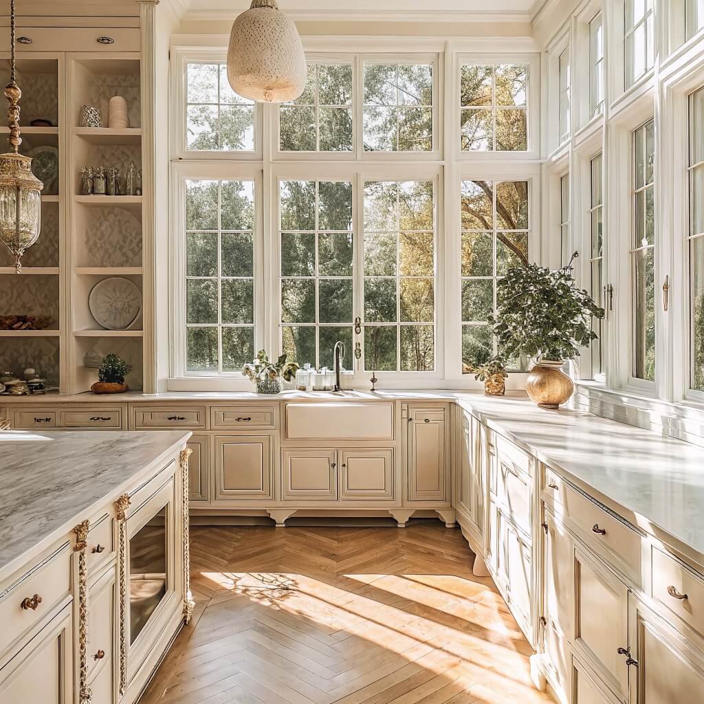 Serene Lake House Kitchens