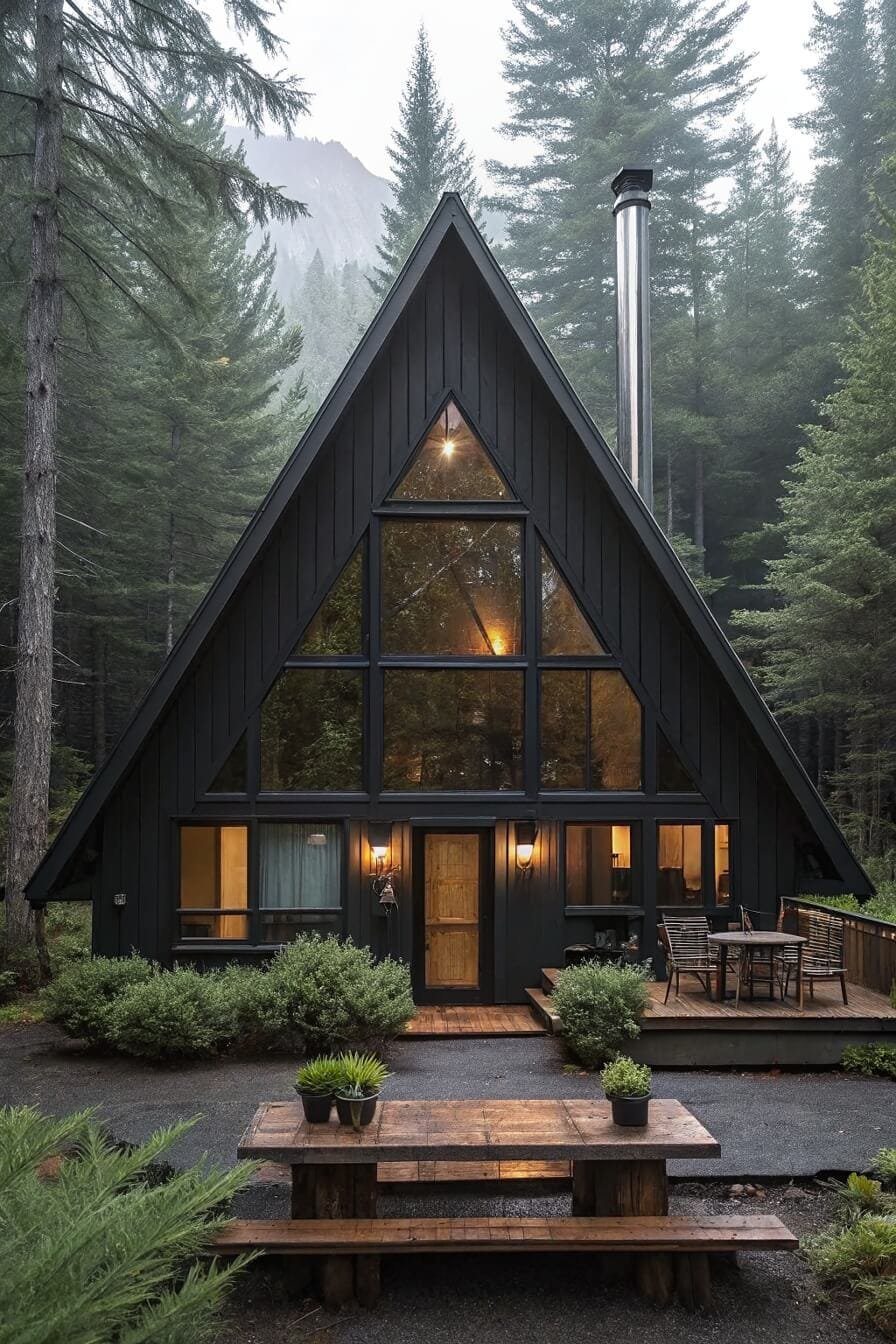 Striking A-frame Cabin Design