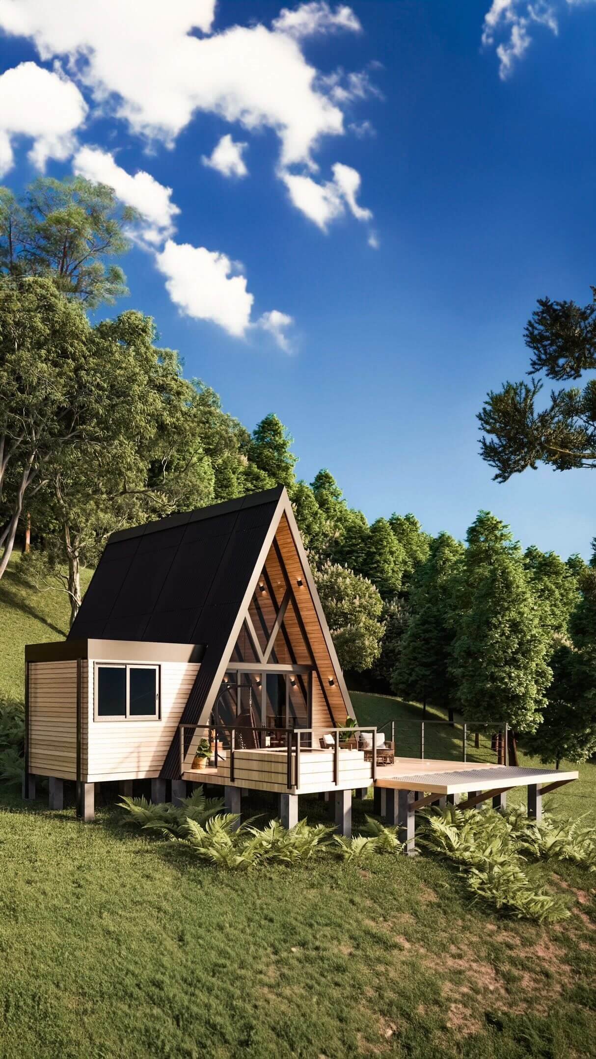 Striking A-frame Cabin Design