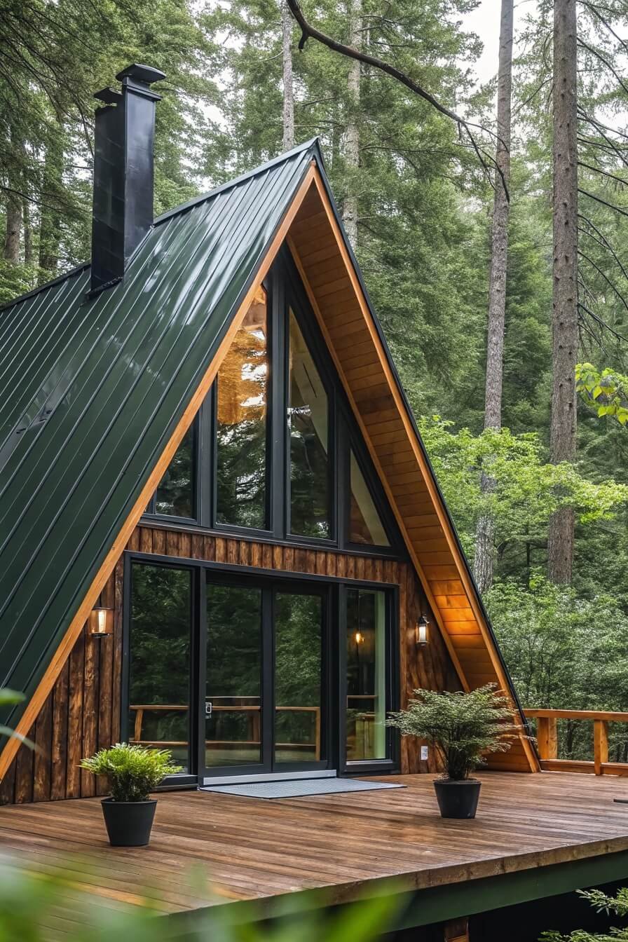 Striking A-frame Cabin Design