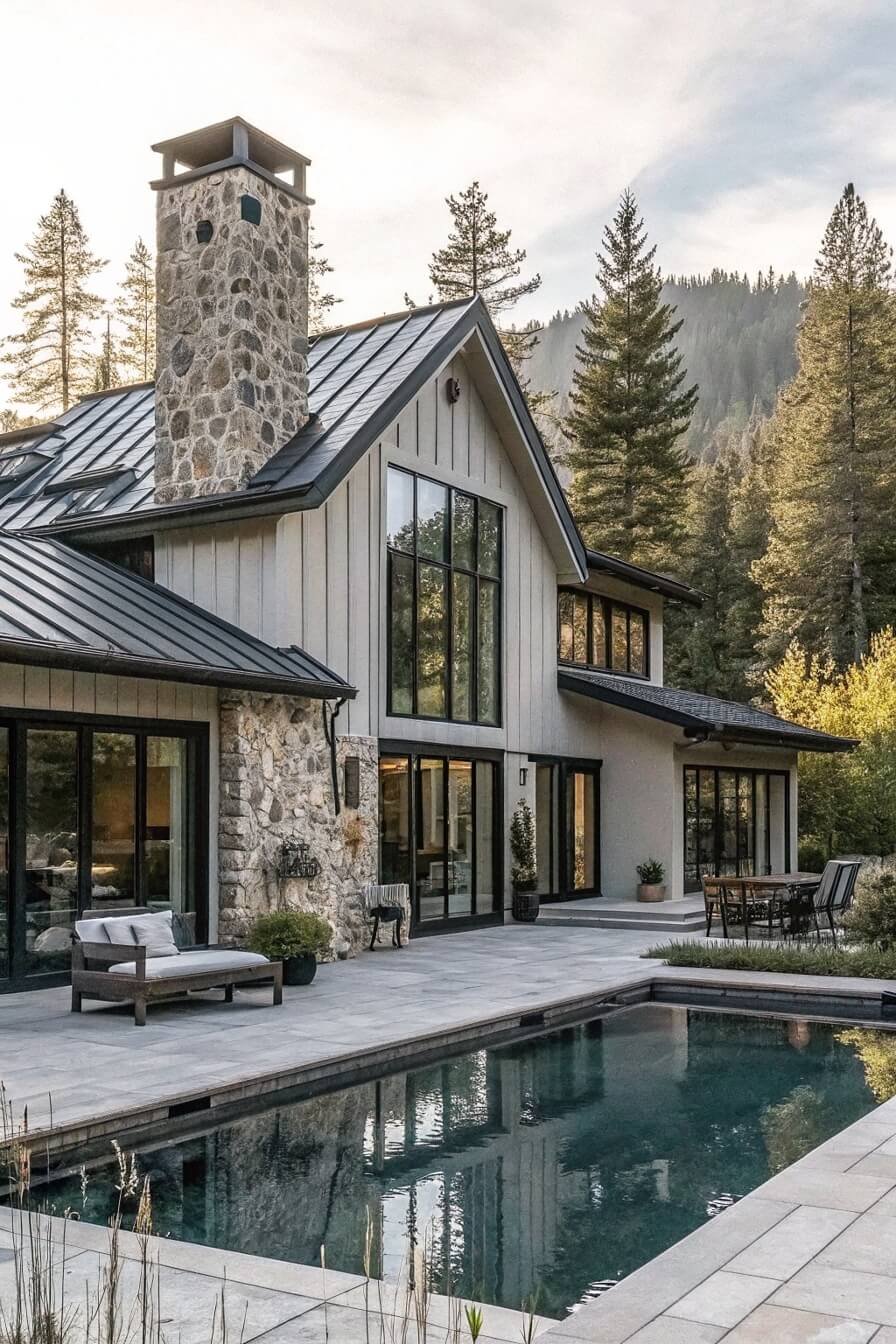 Striking Stone Chimney Design