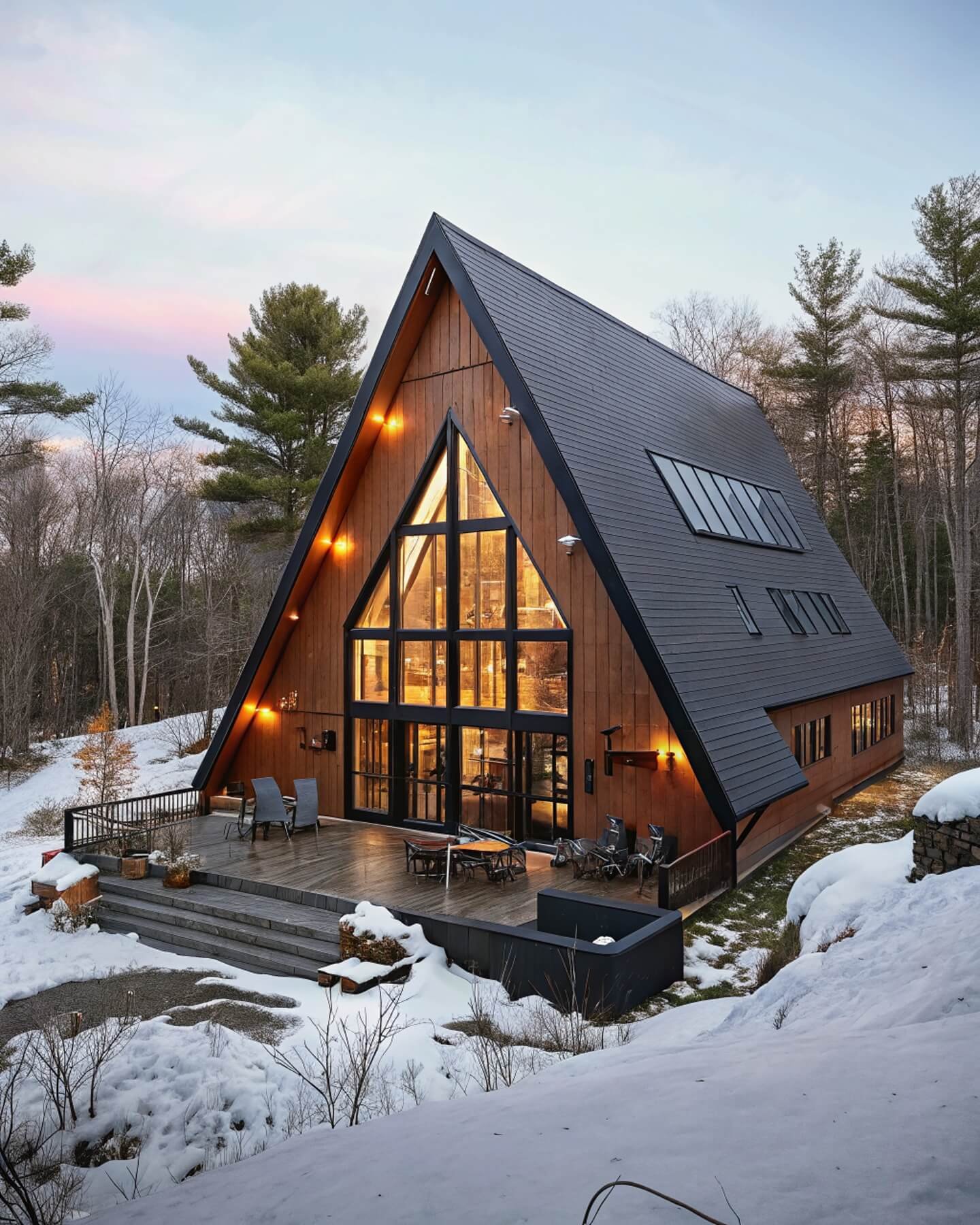 Stunning A-frame Cabin Design