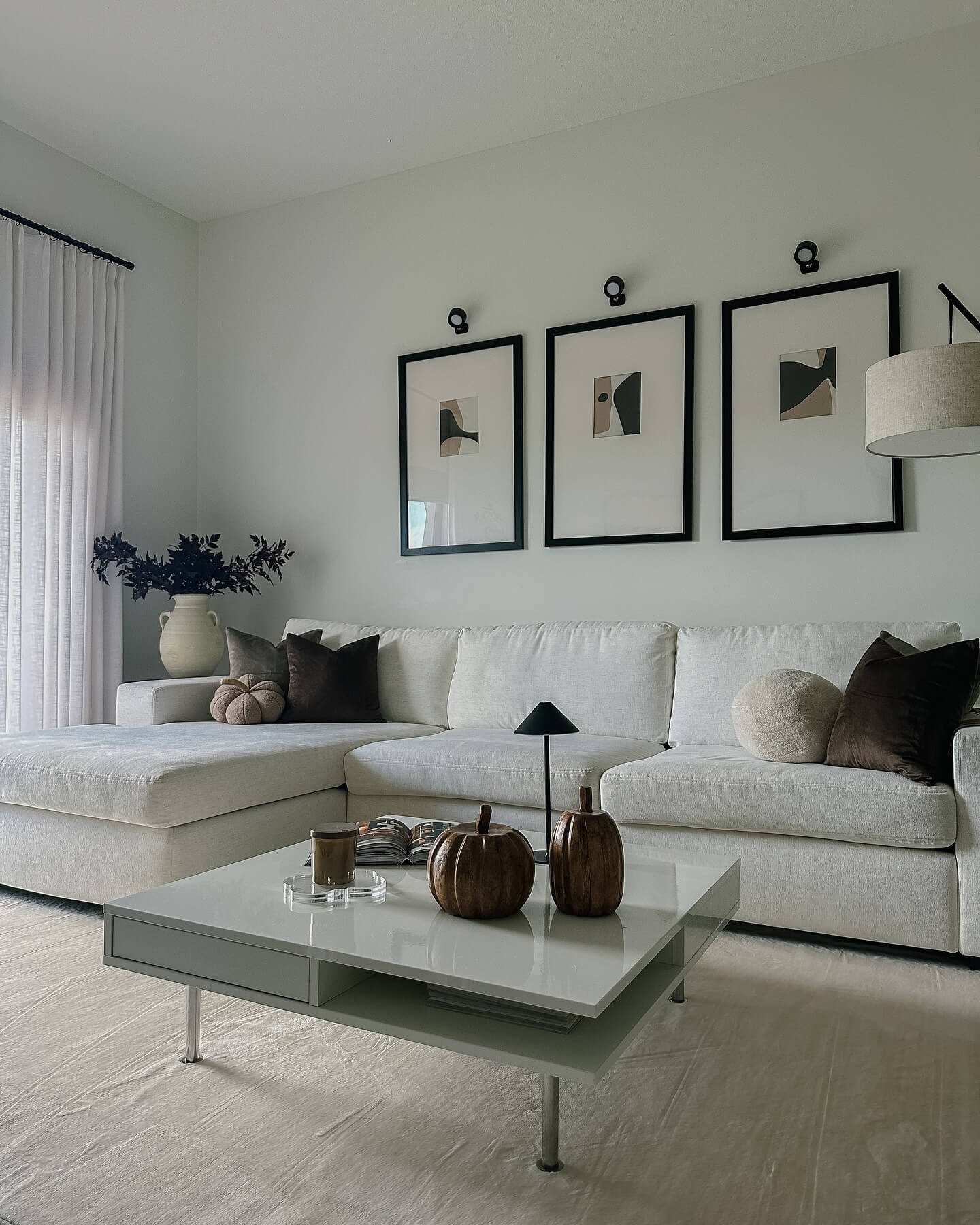 Elegant living room design with a warm color palette