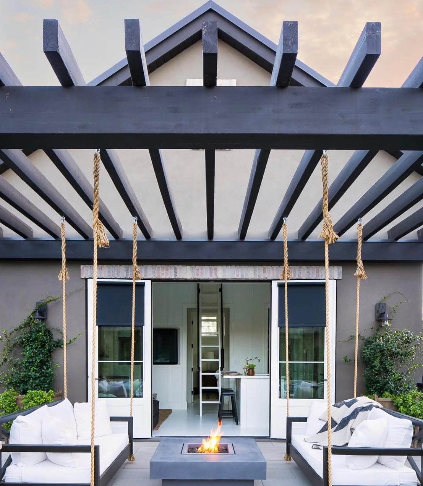 Chic Swing with Fire Pit