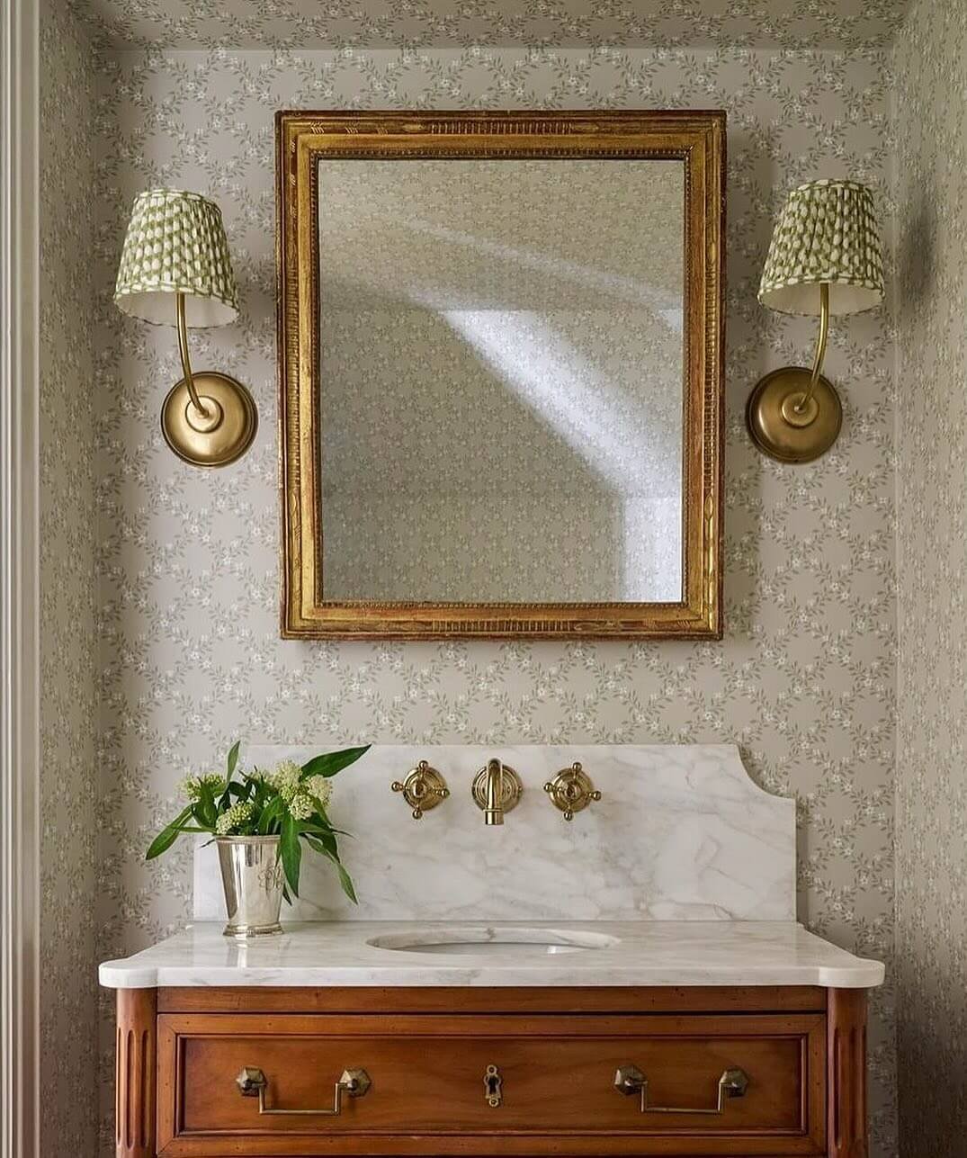 Cozy Floral Powder Room