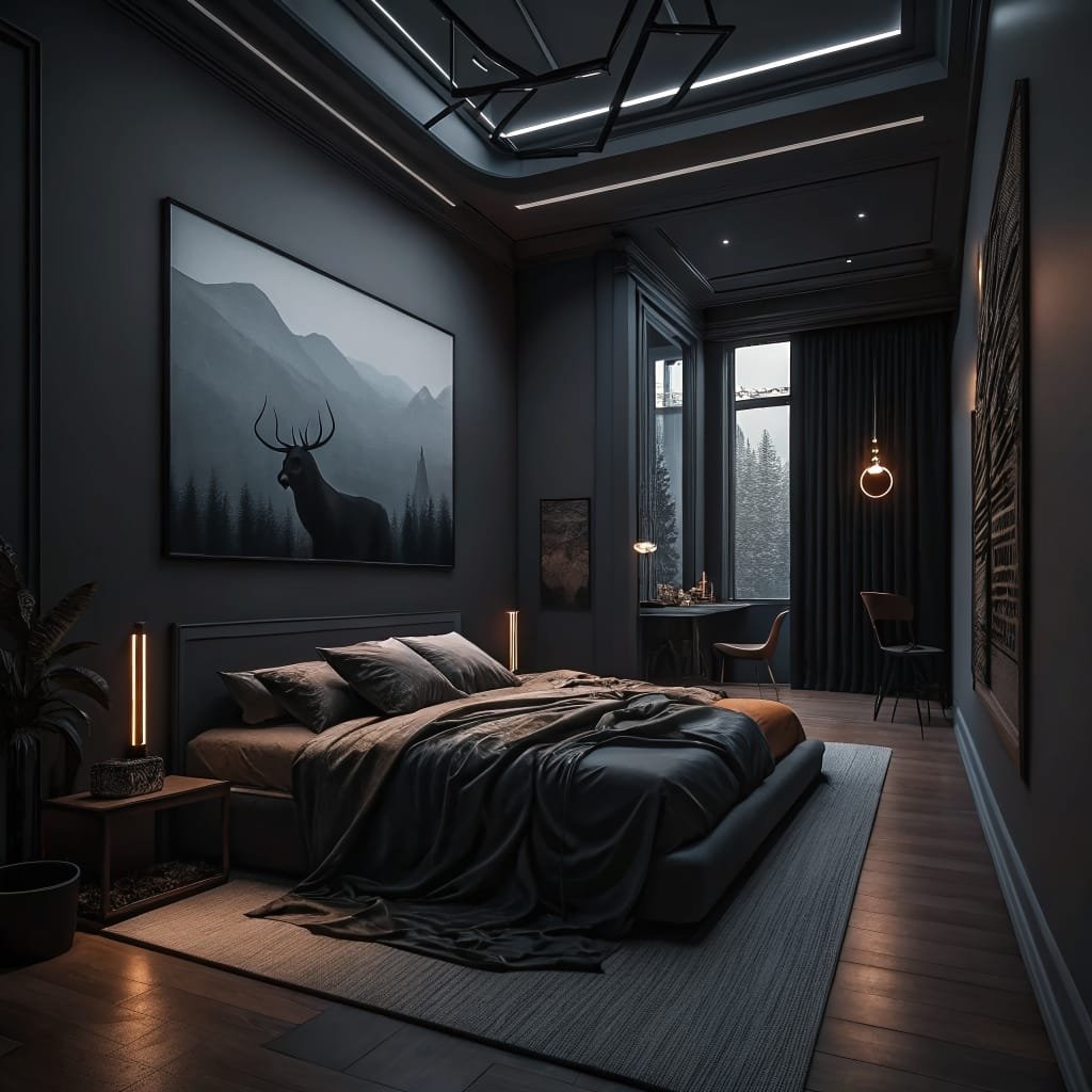 Cozy Modern Black Bedrooms