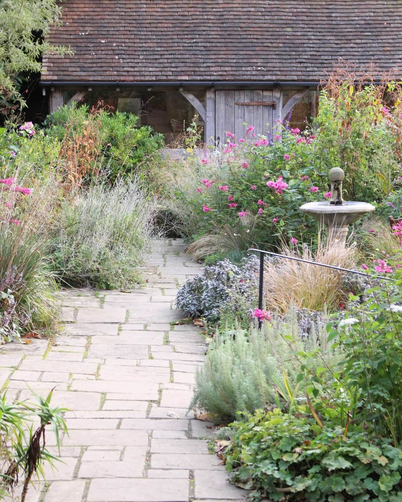 Create a pathway of color and texture