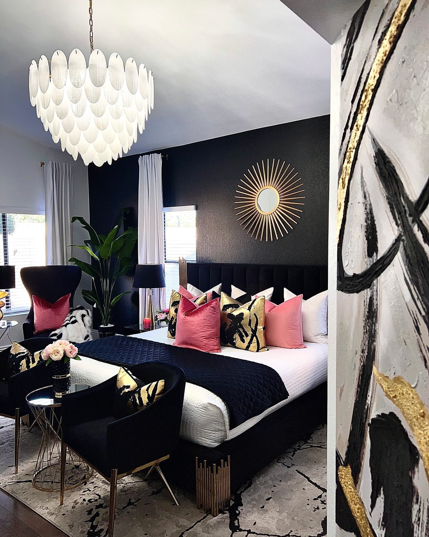 Elegant Black Bedroom Design