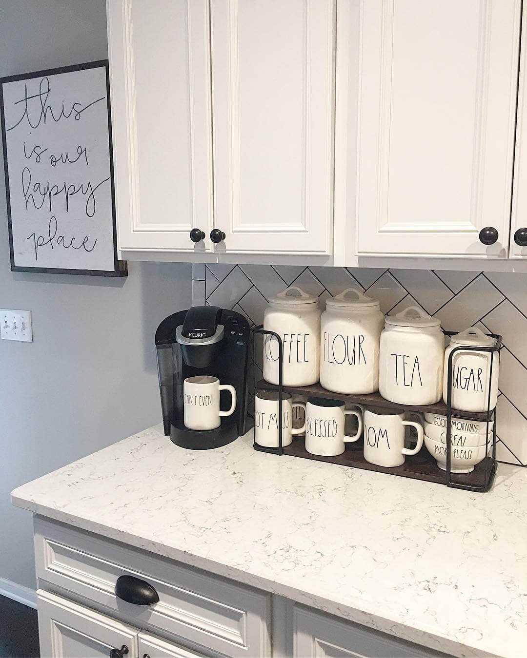Modern Farmhouse Coffee Station with