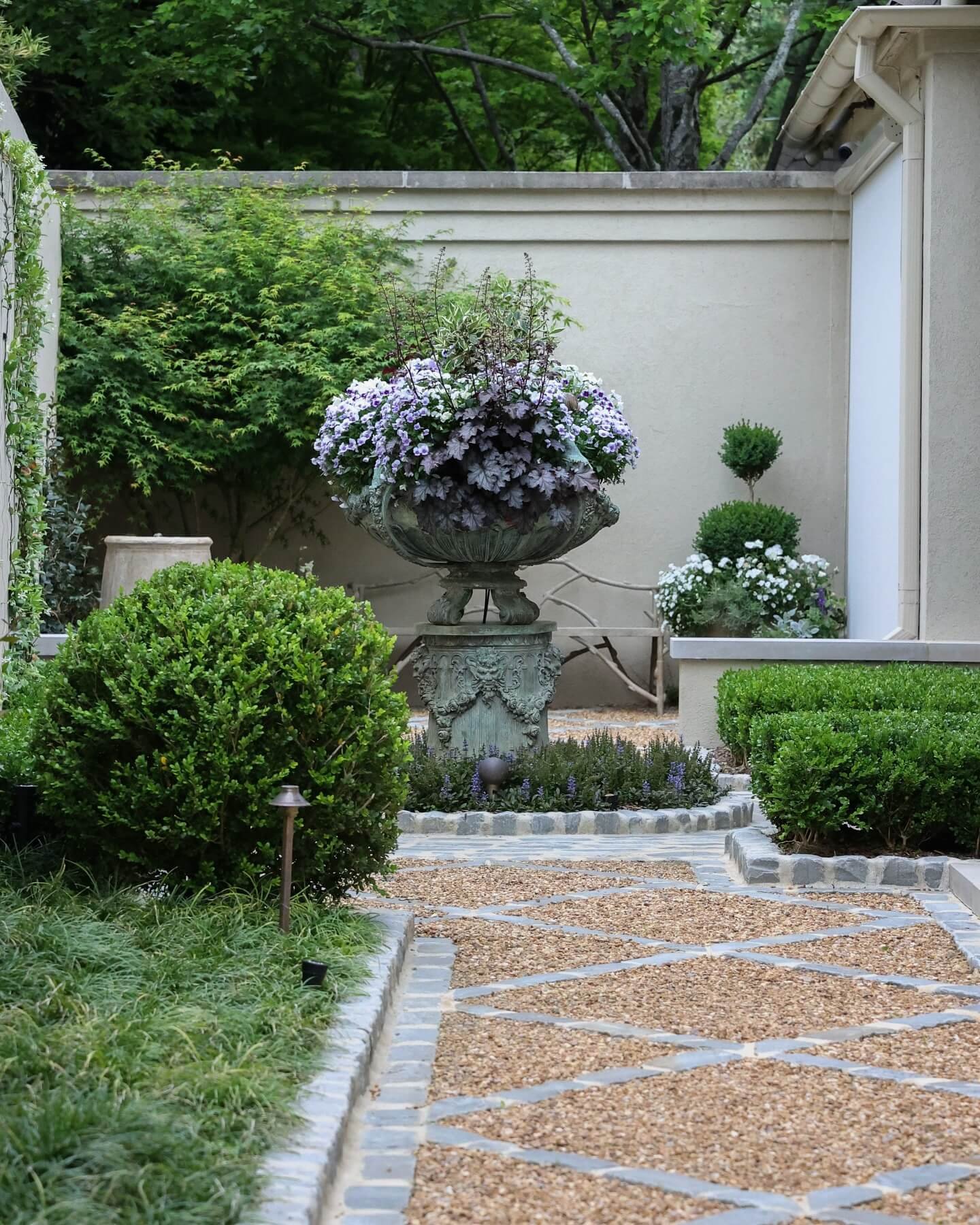 Elegant Pathways with Flower Focus