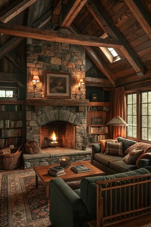 Embrace dark hues and natural textures