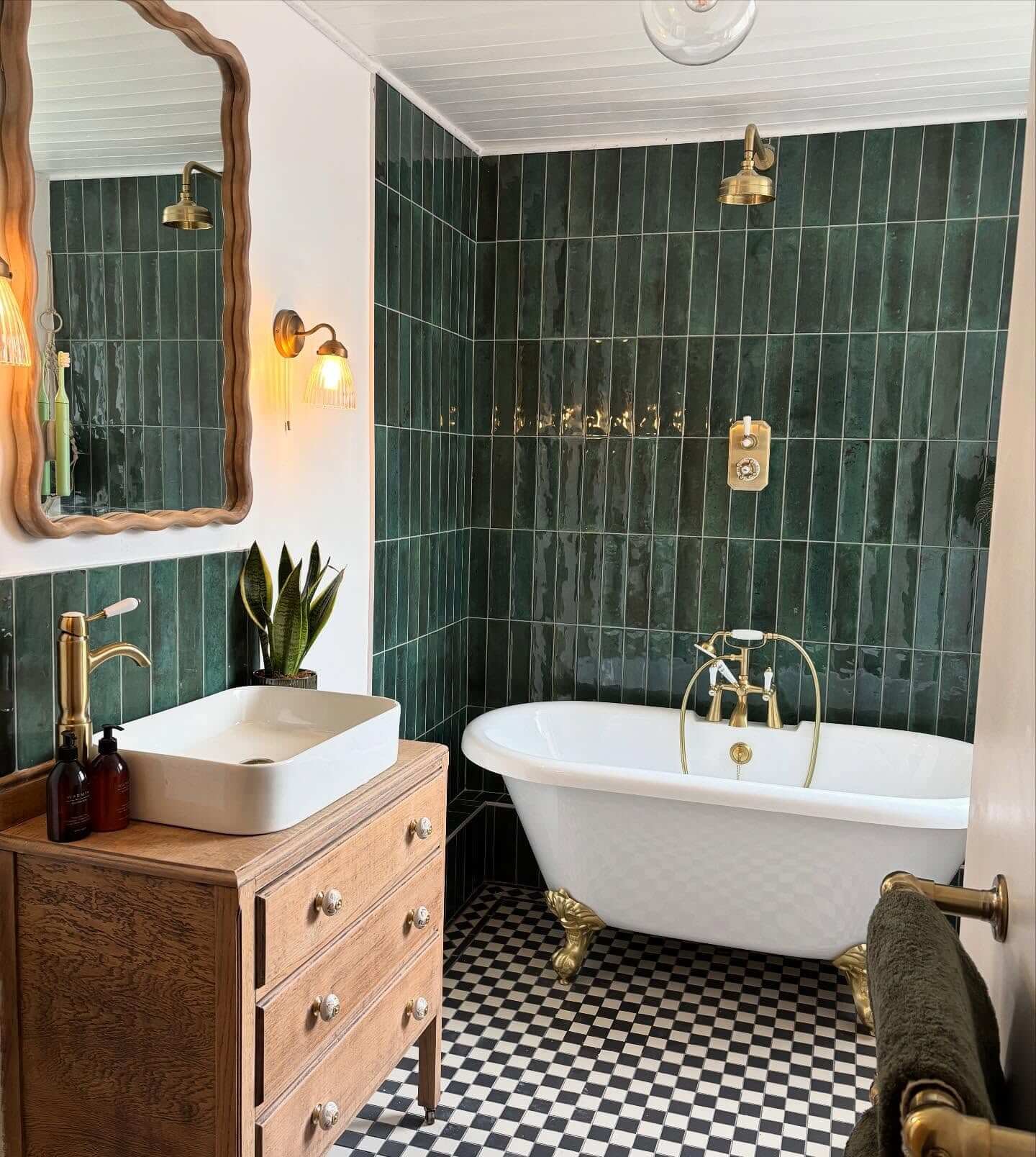 Emerald Green Bathroom Design