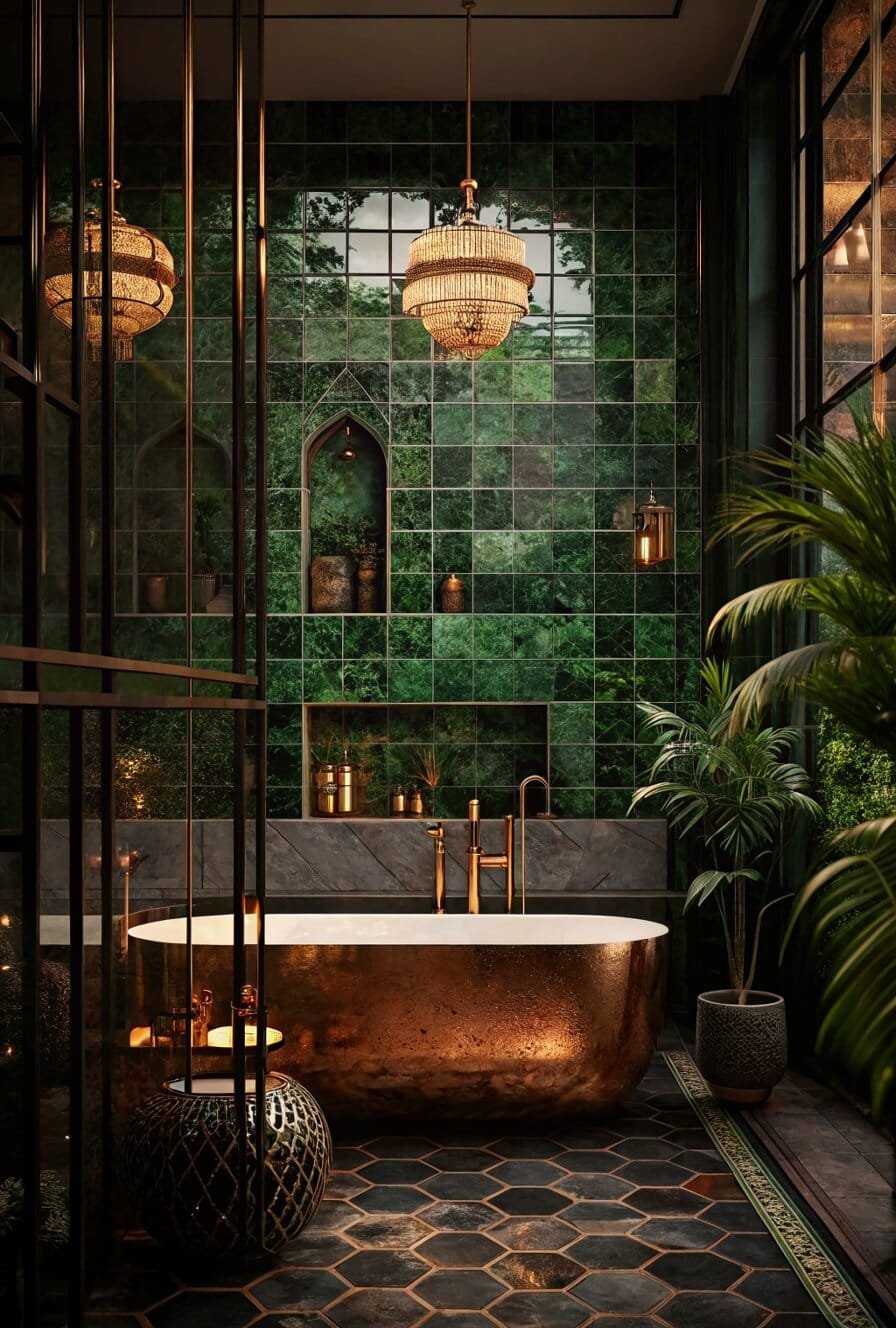 Emerald Green Bathroom Oasis