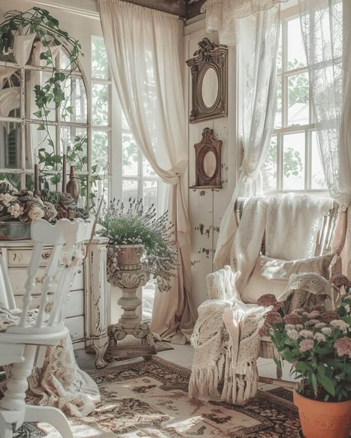 French Cottage Living Room Decor