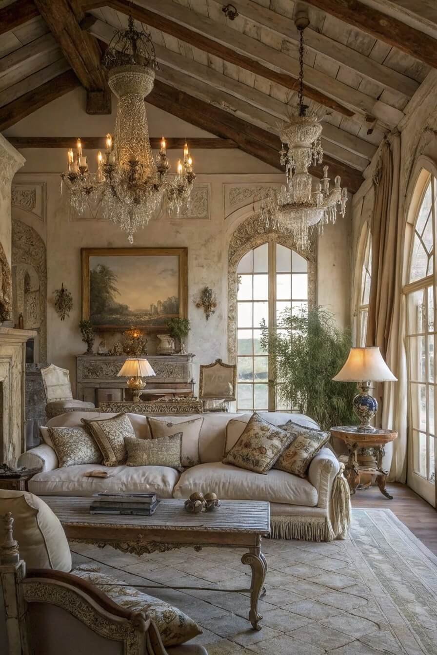 French Cottage Living Room Style