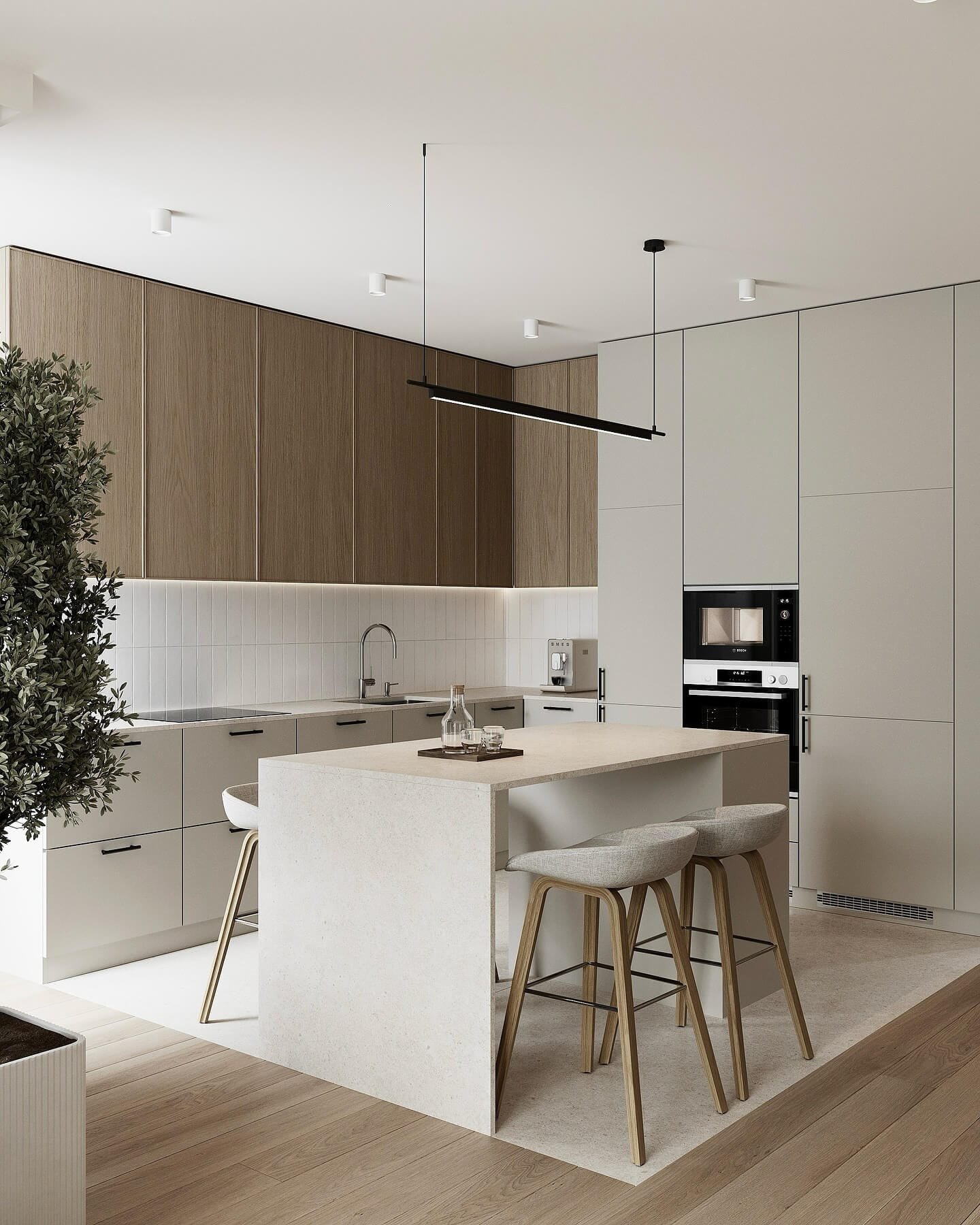 Japandi Kitchen Aesthetic Blend