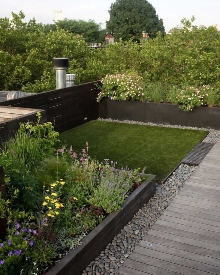 Lush greenery meets modern design