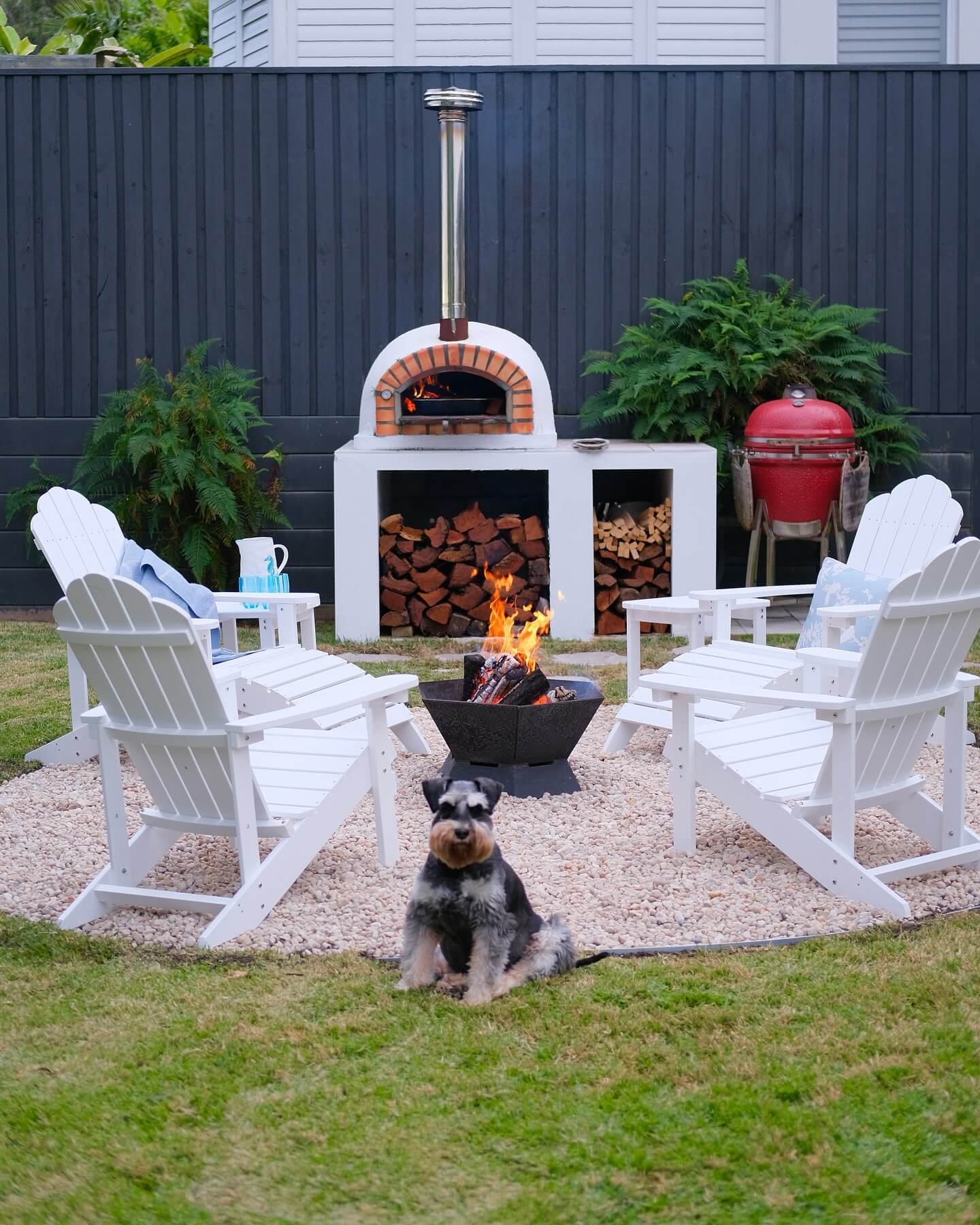Modern Fire Pit with Functionality