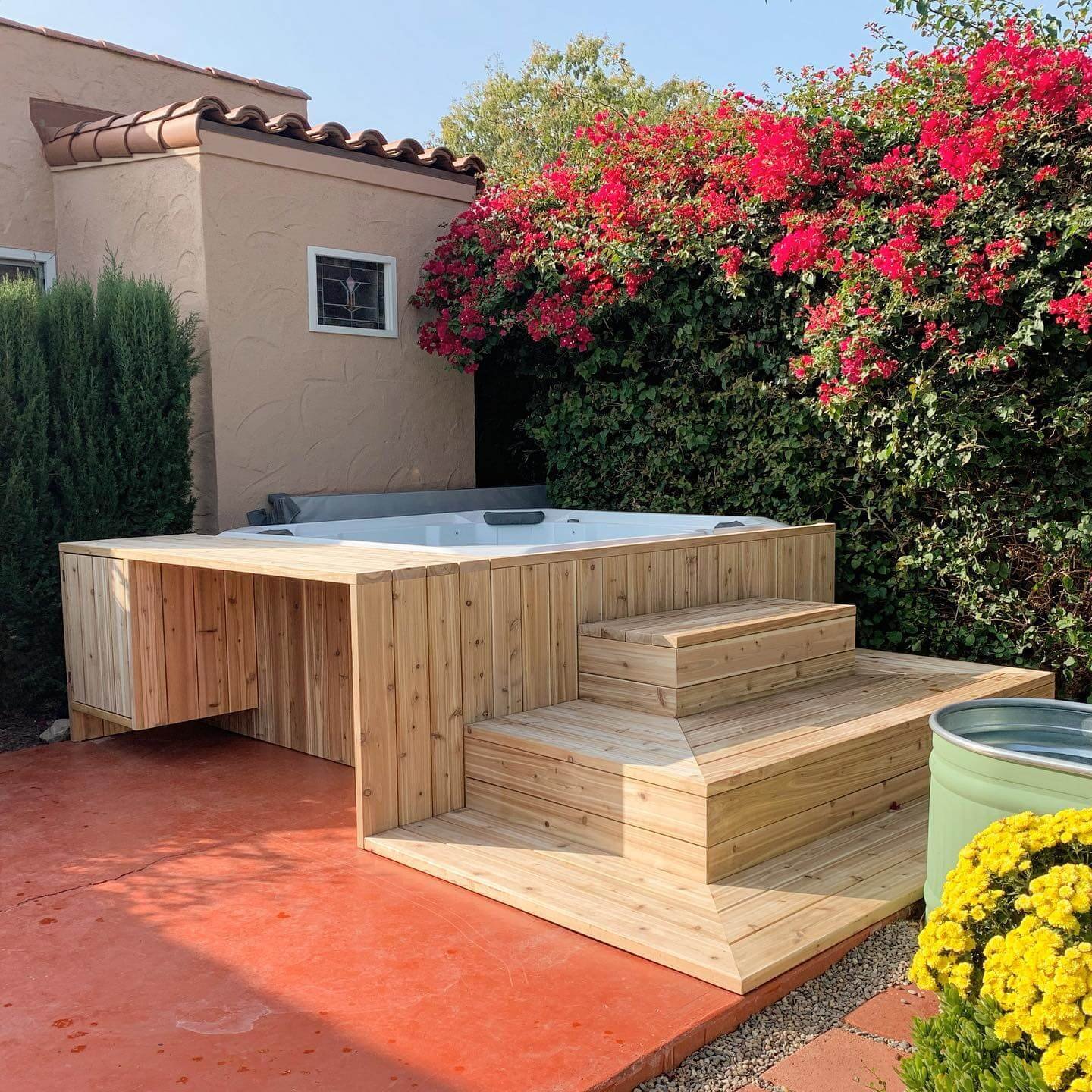 Natural Oasis with Foliage and Wood