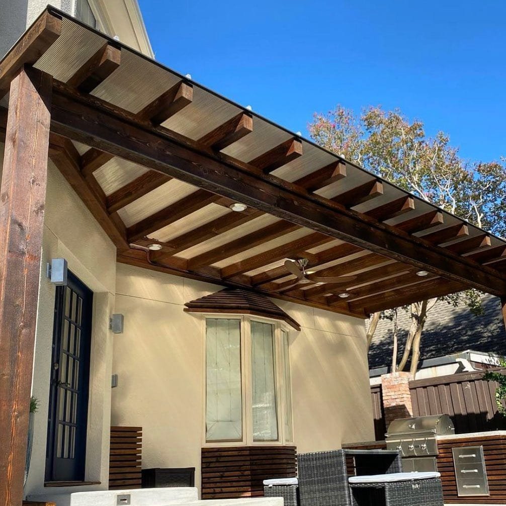 Rustic beams with modern flair