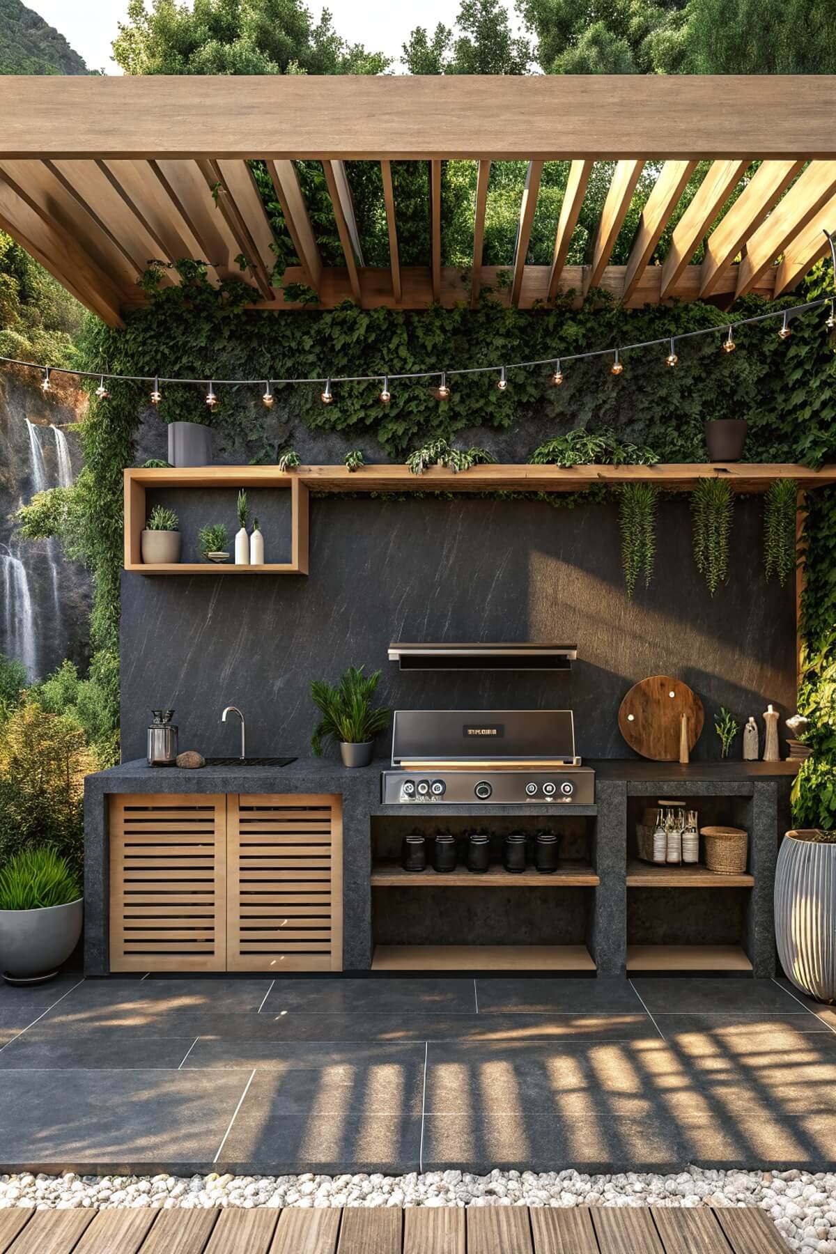 Seamless modern design with nature