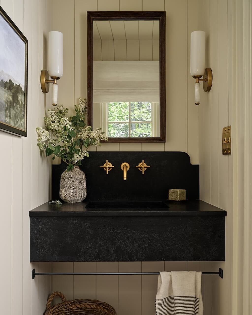 Sleek Black Vanity Design