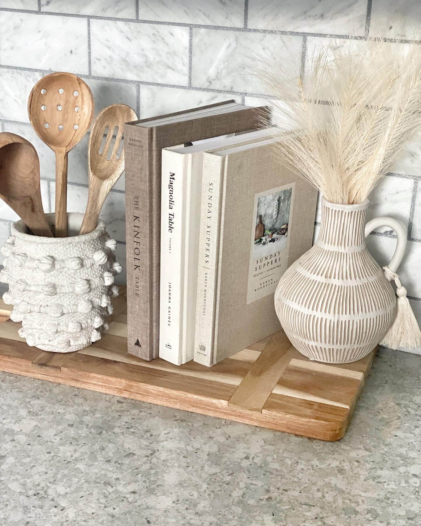Textured Ceramics and Cookbooks