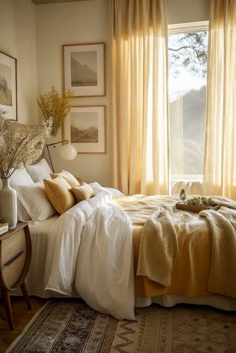 Tranquil Yellow Accents and Warmth