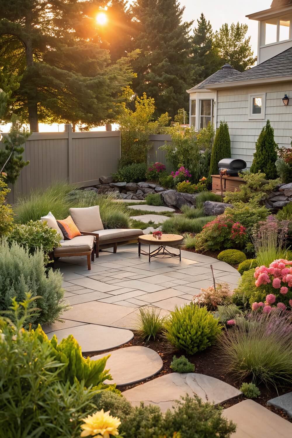 Vibrant blooms and cozy retreats