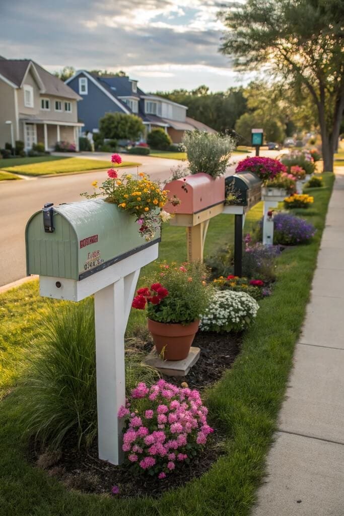 Vibrant flower boxes enhance curb appeal